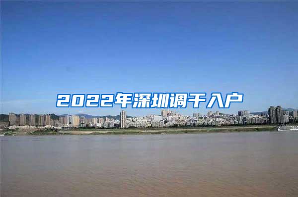 2022年深圳调干入户