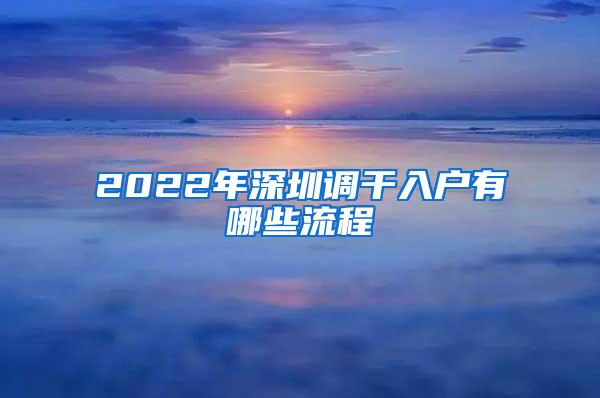 2022年深圳调干入户有哪些流程