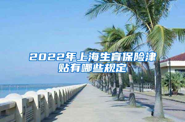 2022年上海生育保险津贴有哪些规定