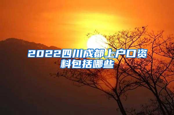 2022四川成都上户口资料包括哪些