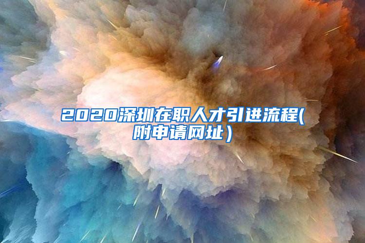 2020深圳在职人才引进流程(附申请网址）