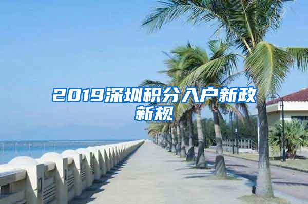 2019深圳积分入户新政新规