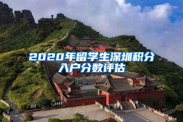 2020年留学生深圳积分入户分数评估