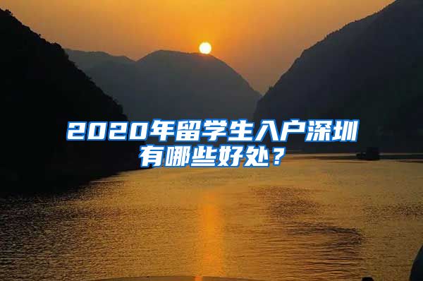 2020年留学生入户深圳有哪些好处？