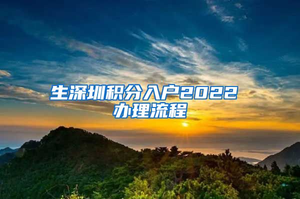 生深圳积分入户2022 办理流程