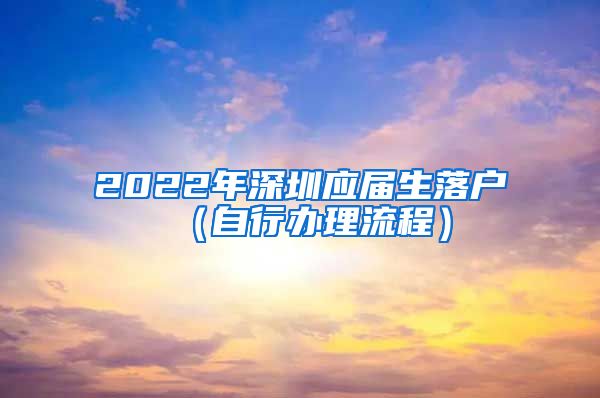 2022年深圳应届生落户（自行办理流程）