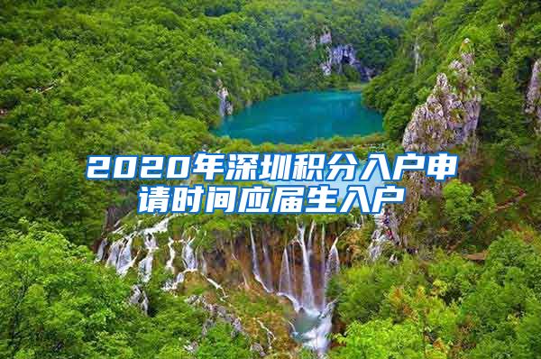 2020年深圳积分入户申请时间应届生入户