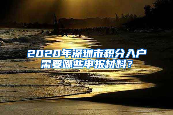 2020年深圳市积分入户需要哪些申报材料？