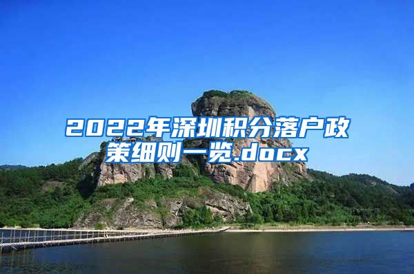 2022年深圳积分落户政策细则一览.docx