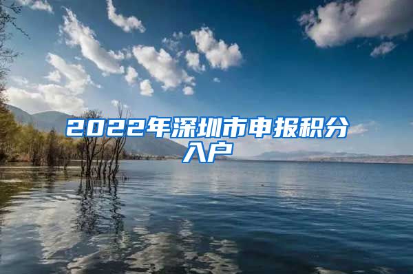 2022年深圳市申报积分入户