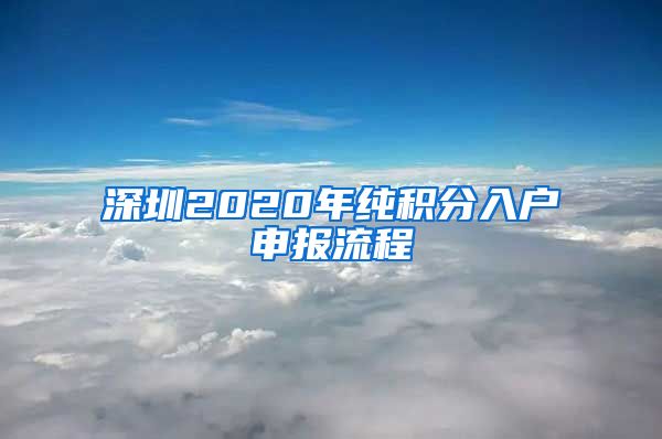 深圳2020年纯积分入户申报流程
